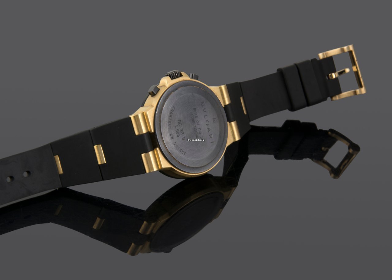IMG_9081 Bulgari Diagono Mens watch Unisex Automatic Yellow gold AC 38 G Replica 5