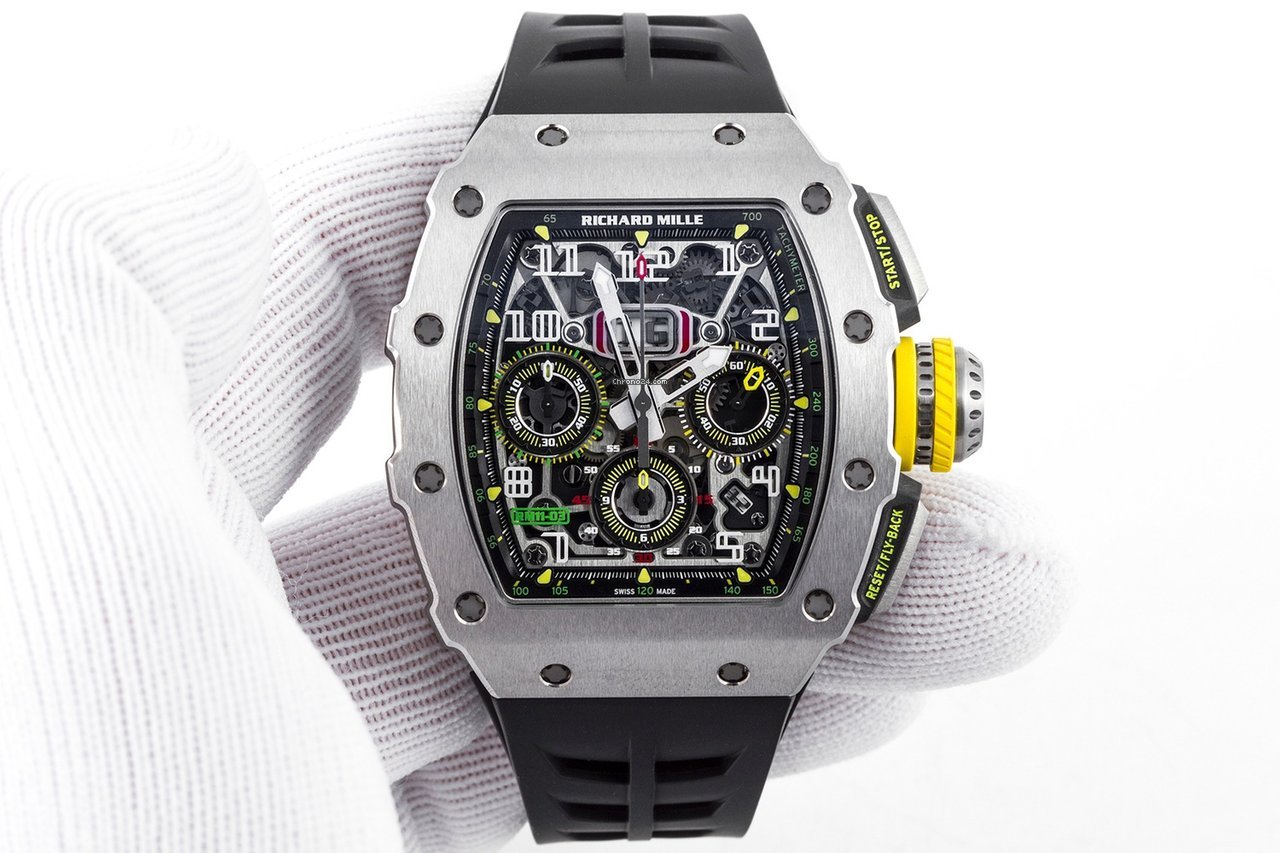 IMG_9081 Richard Mille RM 011 Mens watch Unisex Automatic Titanium RM 11-03 Ti Replica 5