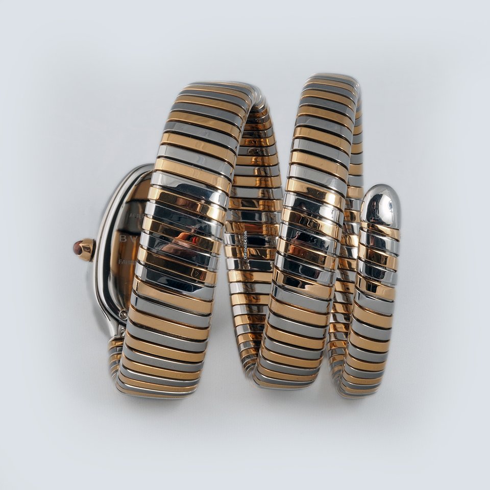 IMG_9081 Bulgari Serpenti Womens watch Quartz Gold Steel 102236 SP35C6SPG.2T Replica 5