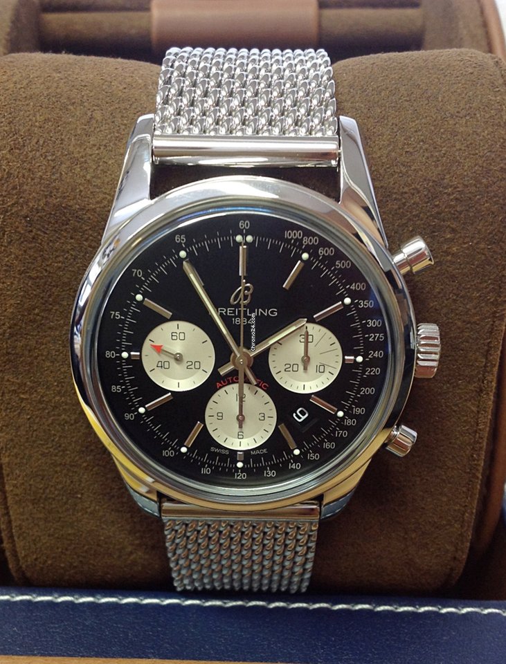 Breitling Transocean Chronograph Mens watch Unisex Automatic Steel AB015212 BF26 154A Replica 5