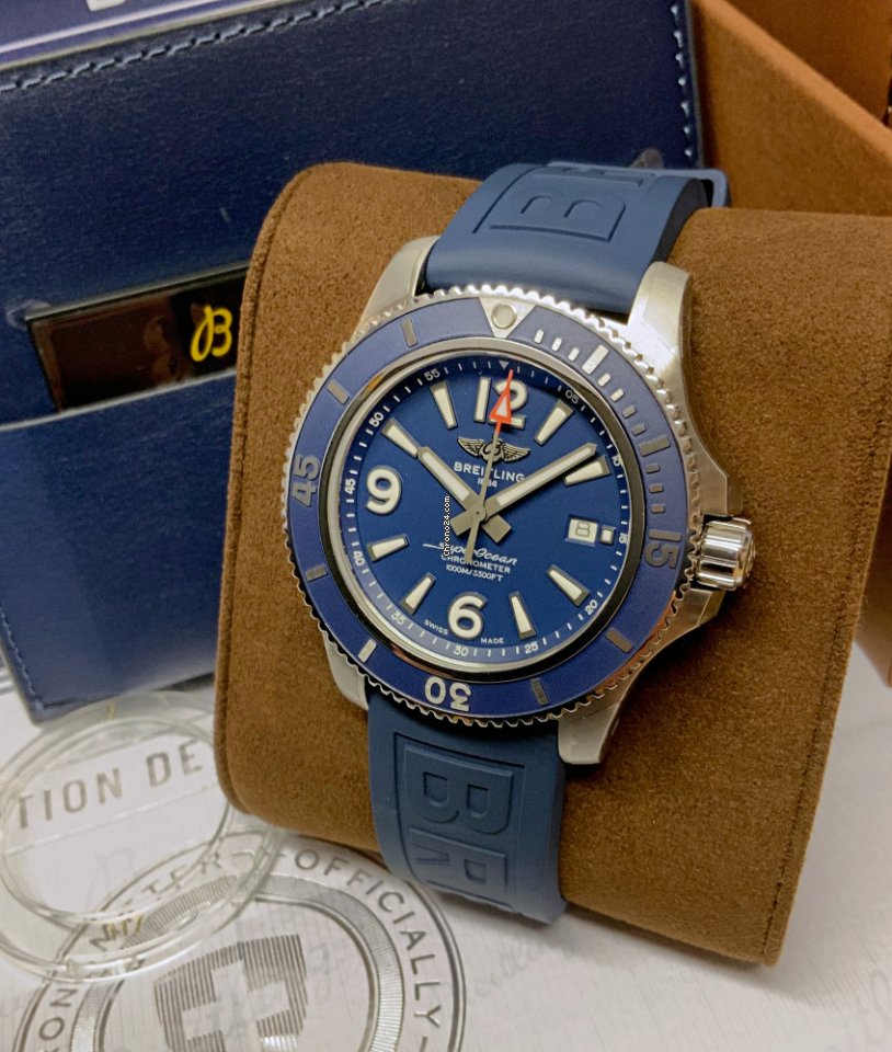 IMG_9081 Breitling Superocean 44 Mens watch Unisex Automatic Steel A17367D81C1S1 Replica 5