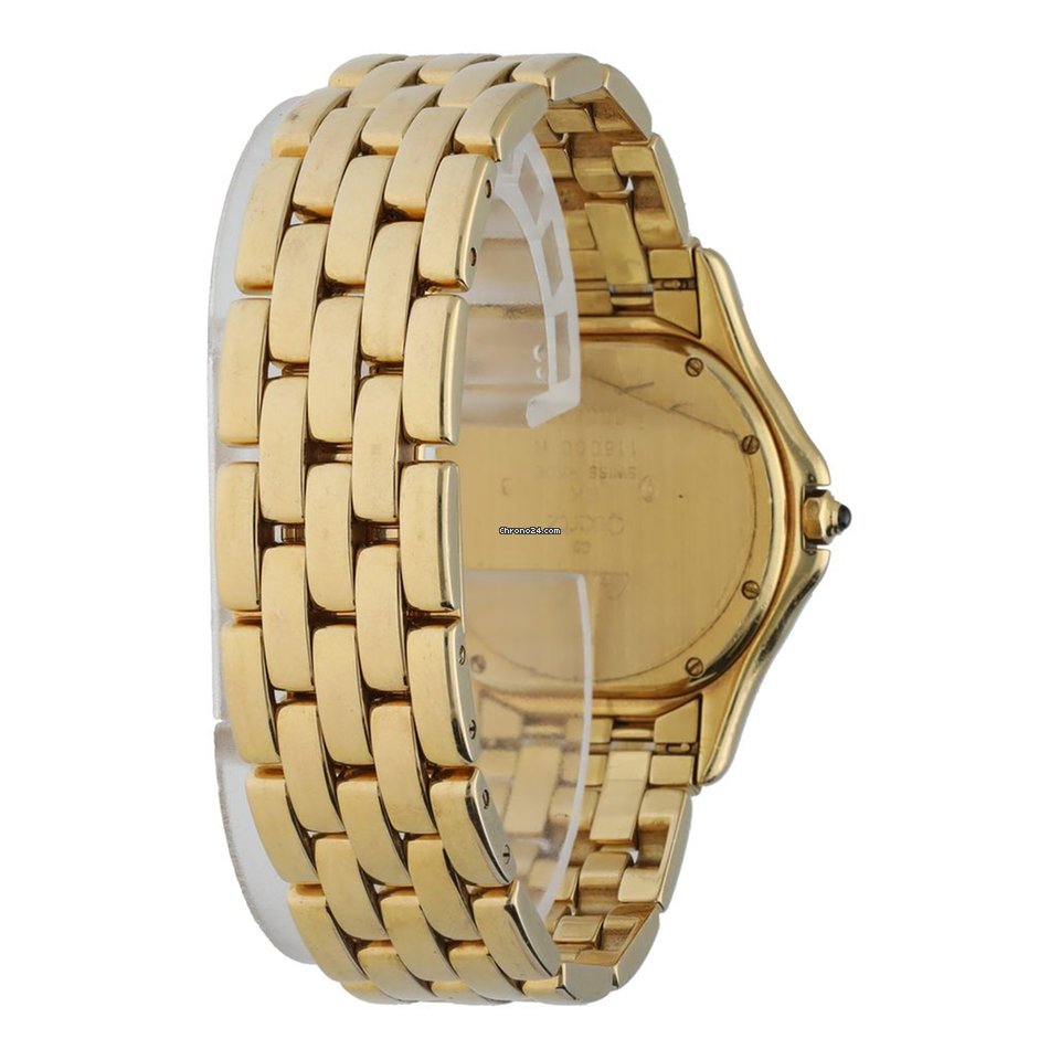 Cartier Cougar Mens watch Unisex Quartz Yellow gold 116000R Replica 5