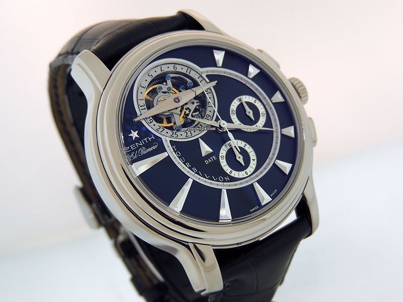 IMG_9081 Zenith Academy Mens watch Unisex Automatic White gold 65.1260.4005 Replica 5