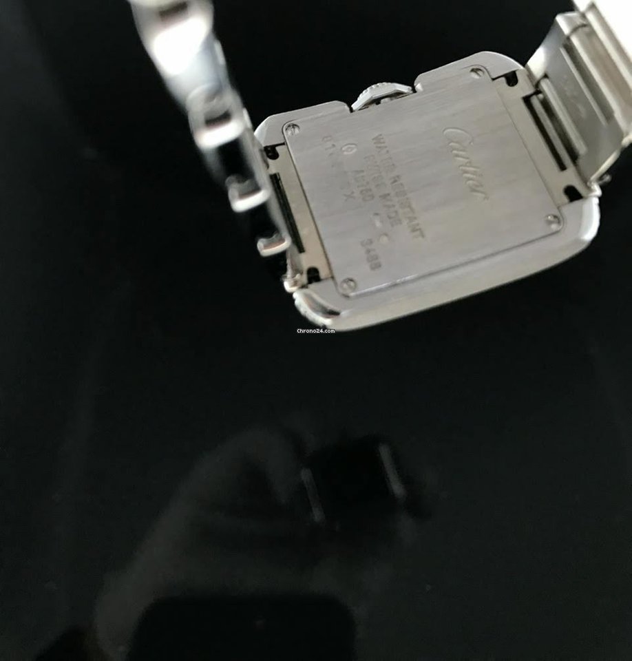 IMG_9081 Cartier Tank Anglaise Womens watch Quartz White gold WT100008 Replica 5
