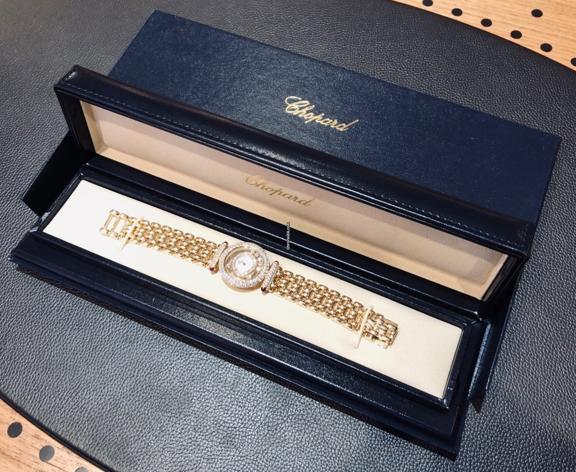 Chopard Happy Diamonds Womens watch Quartz Yellow gold 20 5617-21 Replica 5