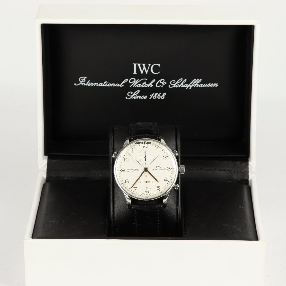IMG_9081 IWC Portuguese Chronograph Mens watch Unisex Manual winding Steel IW371201 Replica 5