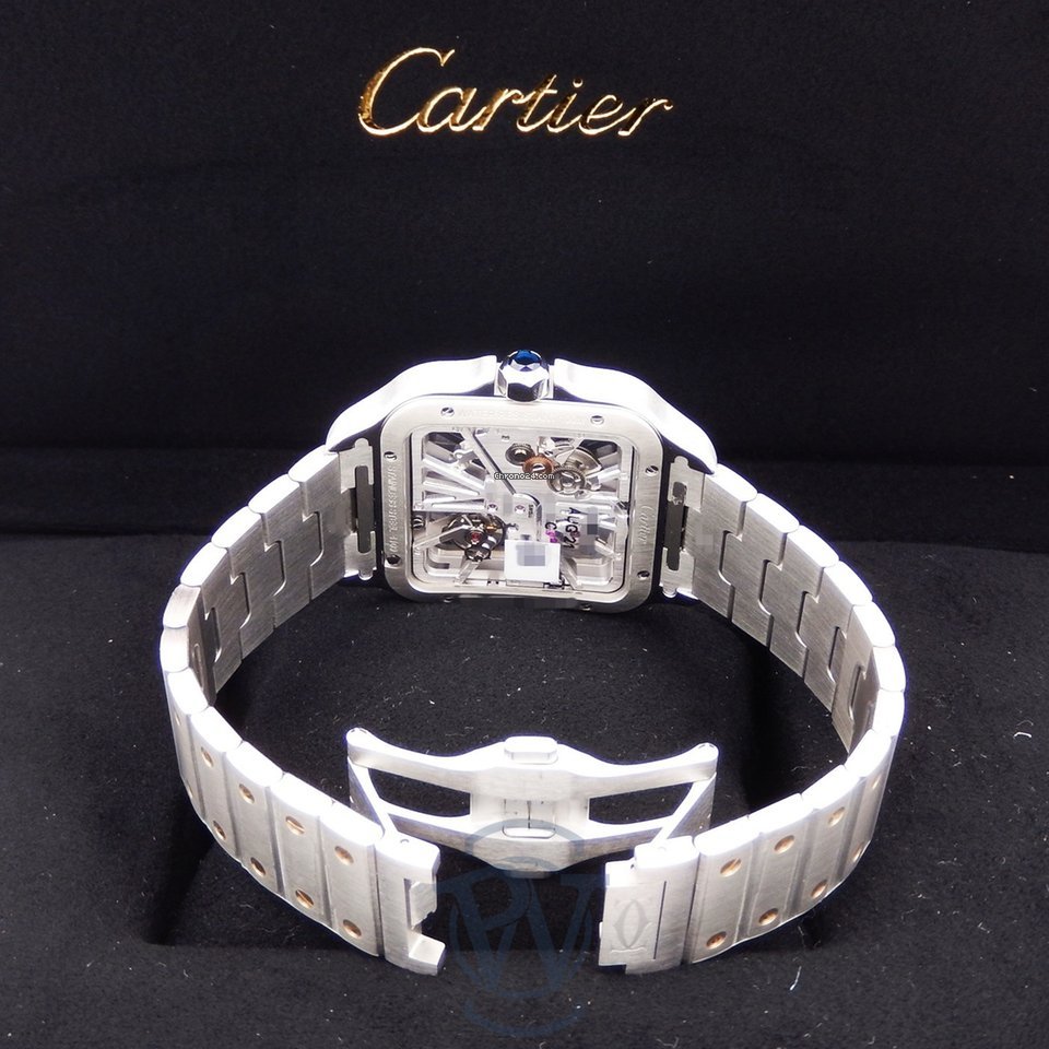 IMG_9081 Cartier Santos Mens watch Unisex Automatic Gold Steel WHSA0012 Replica 5