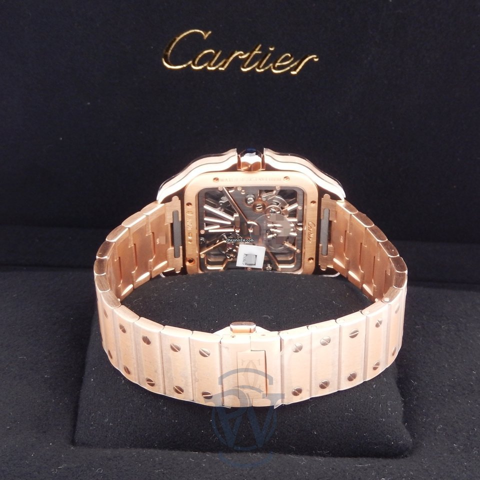 Cartier Santos Mens watch Unisex Manual winding Rose gold WHSA0008 Replica 5