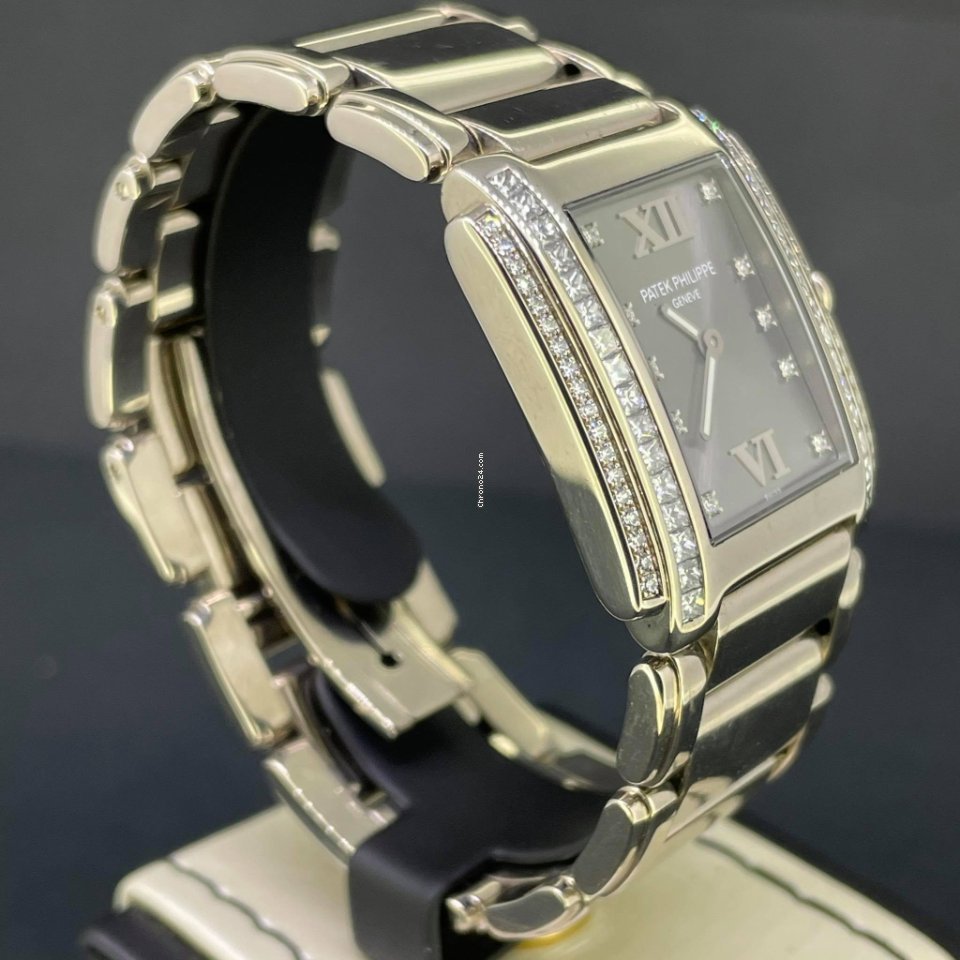 IMG_9081 Patek Philippe Twenty~4 Womens watch Quartz White gold 4910 20G-010 Replica 5