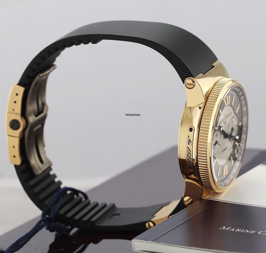 IMG_9081 Ulysse Nardin Marine Chronograph Mens watch Unisex Automatic Rose gold 356-66-3 319 Replica 5
