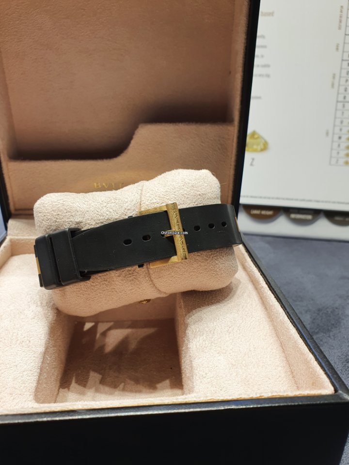 IMG_9081 Bulgari Diagono Mens watch Unisex Automatic Yellow gold DP42 G GMT Replica 5