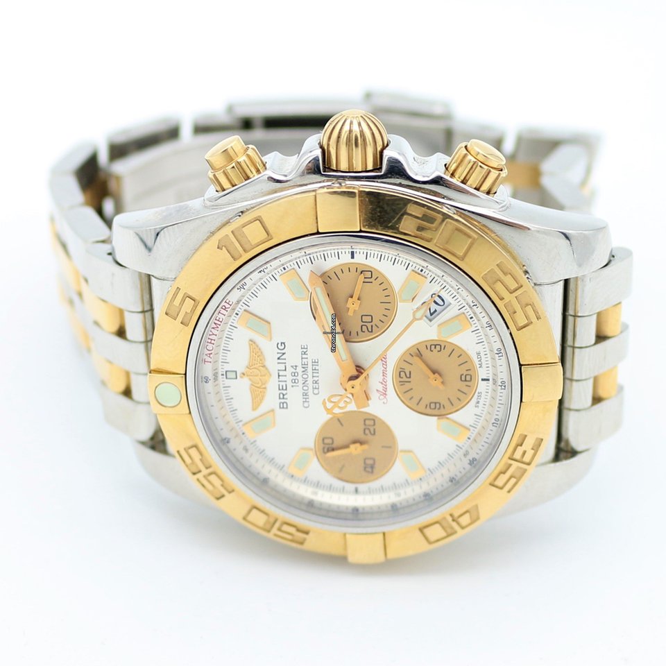 IMG_9081 Breitling Chronomat 41 Mens watch Unisex Automatic Gold Steel CB014012 G713 378C Replica 5