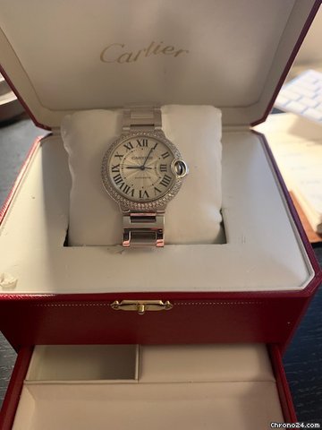 IMG_9081 Cartier Ballon Bleu 36mm Womens watch Automatic White gold WJBB0008 Replica 5