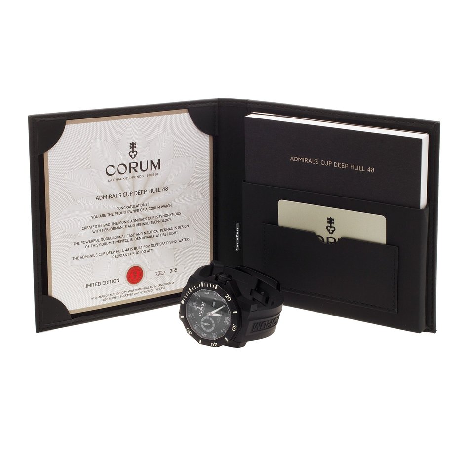 IMG_9081 Corum Admirals Cup Seafender Deep Hull Mens watch Unisex Automatic Titanium 947.950.94 0371 AN22 Replica 5
