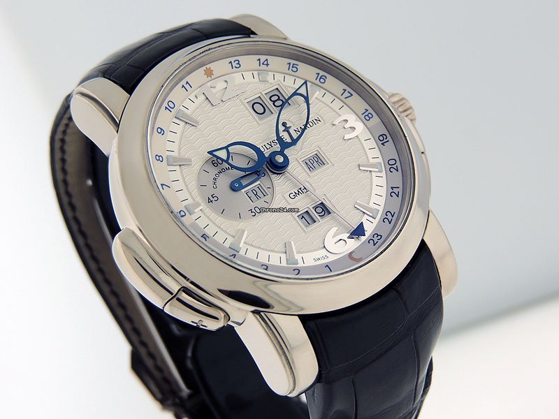Ulysse Nardin GMT + - Perpetual Mens watch Unisex Automatic White gold 320-60 60 Replica 5
