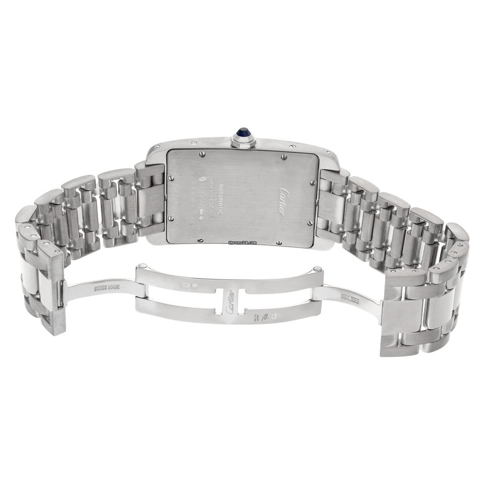 IMG_9081 Cartier Tank Americaine Mens watch Unisex Automatic White gold W2605511 Replica 5