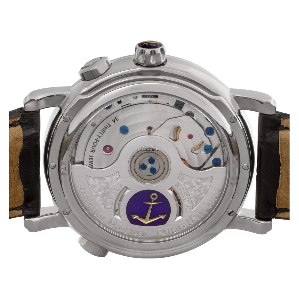 IMG_9081 Ulysse Nardin GMT + - Perpetual Mens watch Unisex Automatic White gold 320-22 Replica 5
