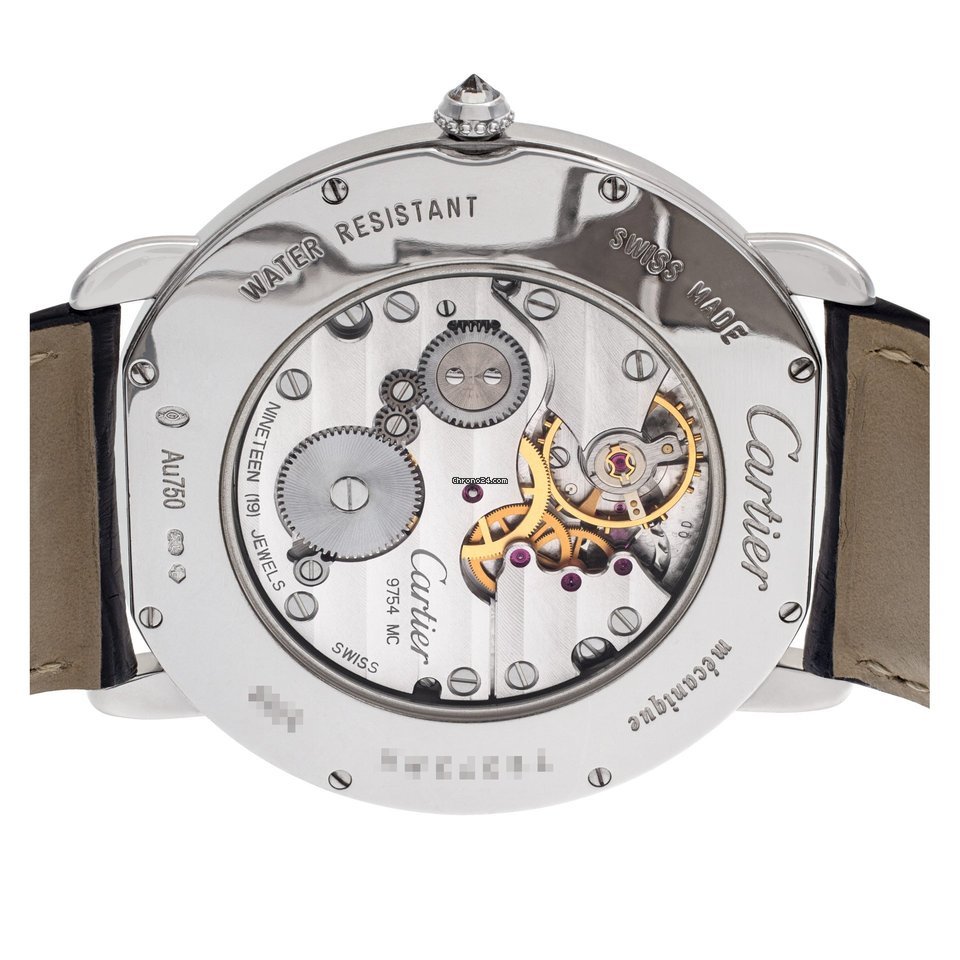 Cartier Ronde Louis Cartier Mens watch Unisex Manual winding White gold WR007004 Replica 5
