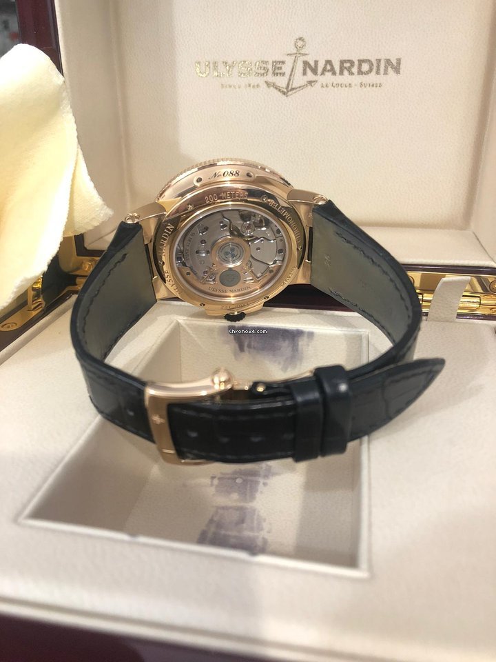 IMG_9081 Ulysse Nardin Marine Chronometer Manufacture Mens watch Unisex Automatic Rose gold 1186-122 42 Replica 5