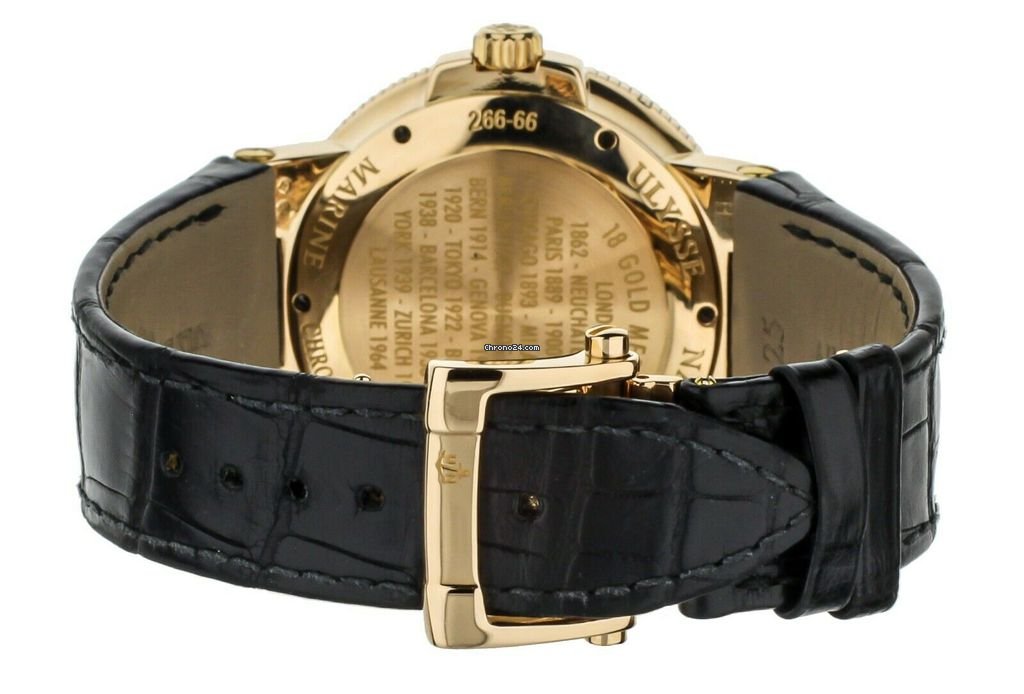 Ulysse Nardin Marine Chronometer 41mm Mens watch Unisex Automatic Rose gold 266-66 Replica 5