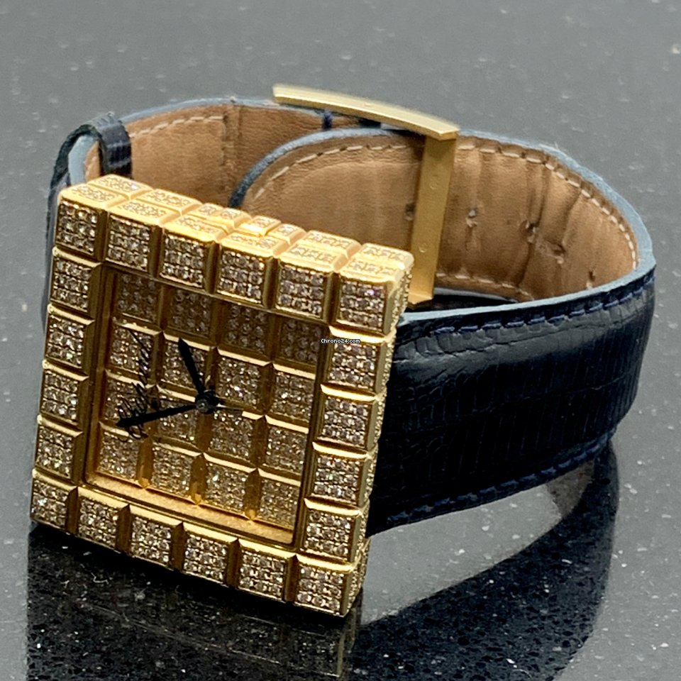 Chopard Ice Cube Mens watch Unisex Quartz Yellow gold 12 7407 Replica 5