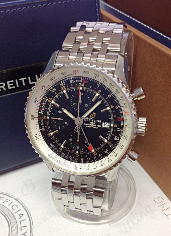 IMG_9081 Breitling Navitimer GMT Mens watch Unisex Automatic Steel A24322121B2A1 Replica 5