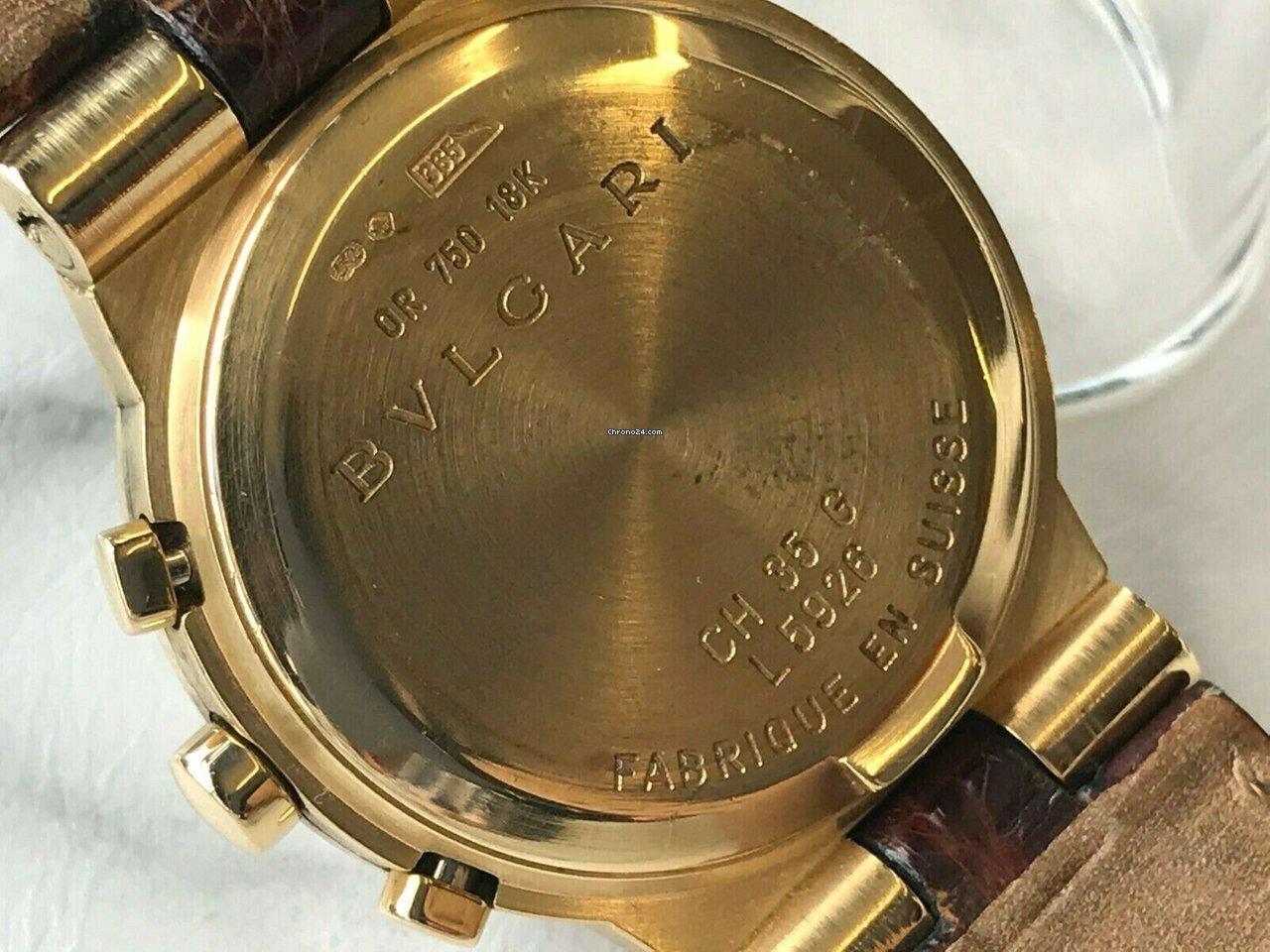 IMG_9081 Bulgari Diagono Mens watch Unisex Automatic Yellow gold DG 35 G Replica 5