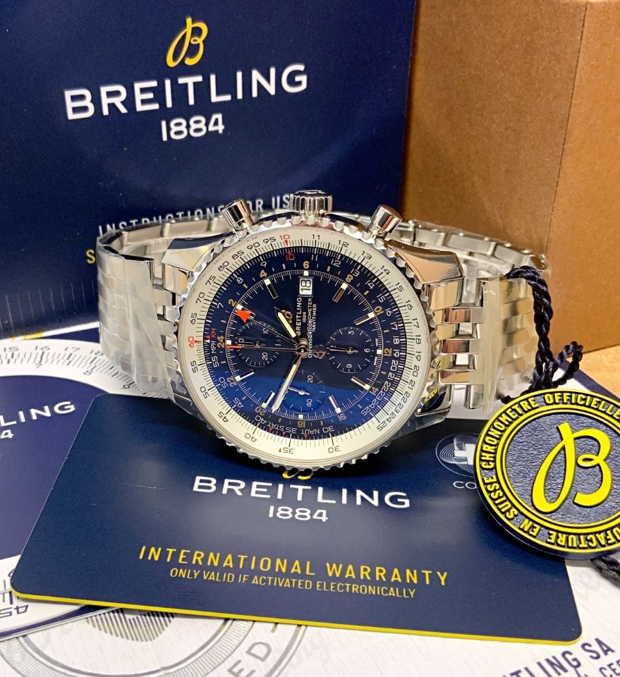 IMG_9081 Breitling Navitimer GMT Mens watch Unisex Automatic Steel A24322121C2A1 Replica 5
