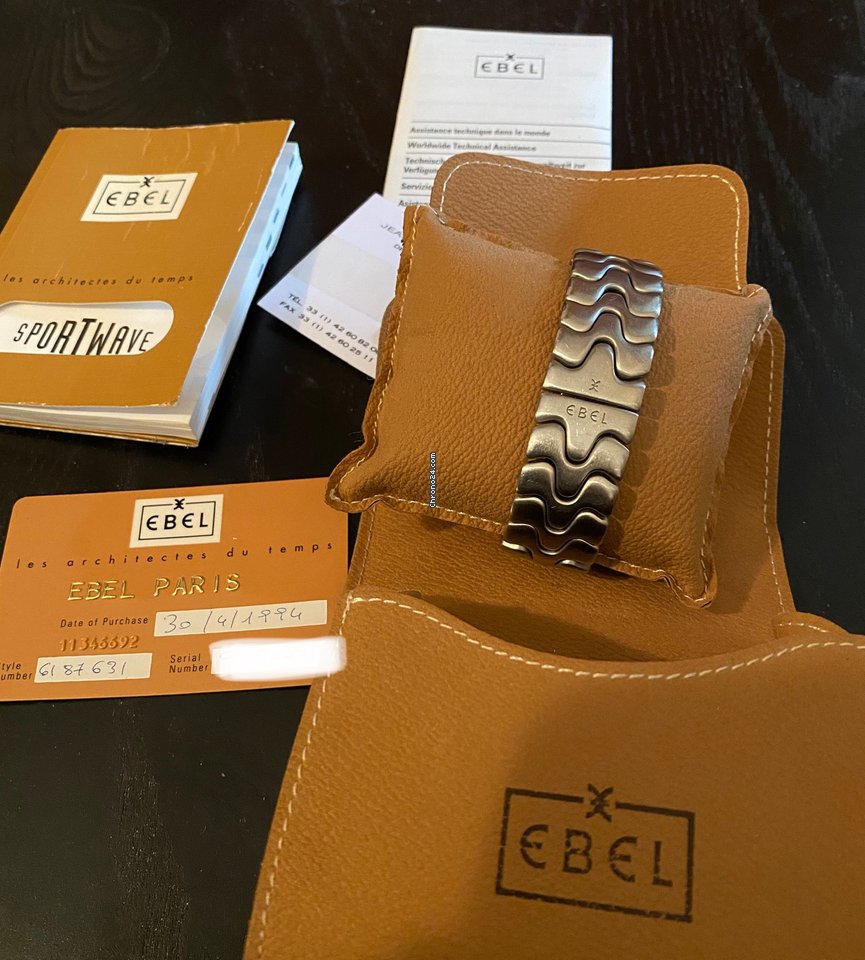 IMG_9081 Ebel Sportwave Mens watch Unisex Quartz Gold Steel E 6187631 Replica 5