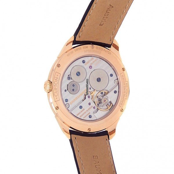 Baume & Mercier Clifton Mens watch Unisex Manual winding Rose gold M0A10060 Replica 5