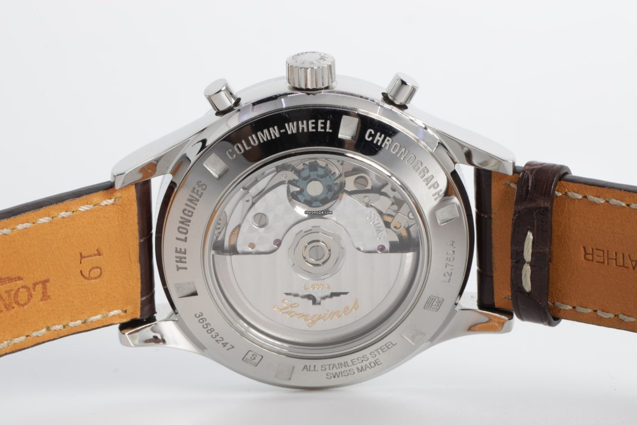 IMG_9081 Longines Column-Wheel Chronograph Mens watch Unisex Automatic Steel L2.750.4.76.2 Replica 5