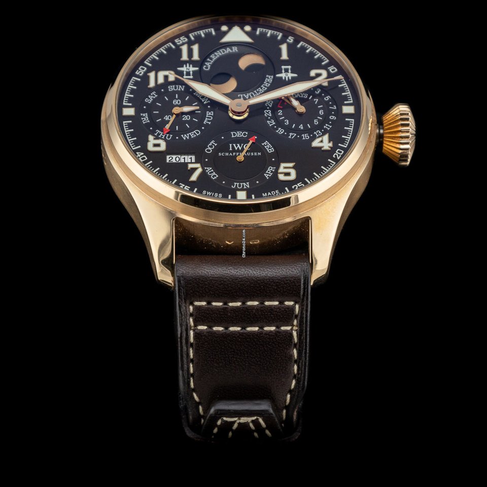 IMG_9081 IWC Big Pilot Mens watch Unisex Automatic Rose gold IW502617 Replica 5