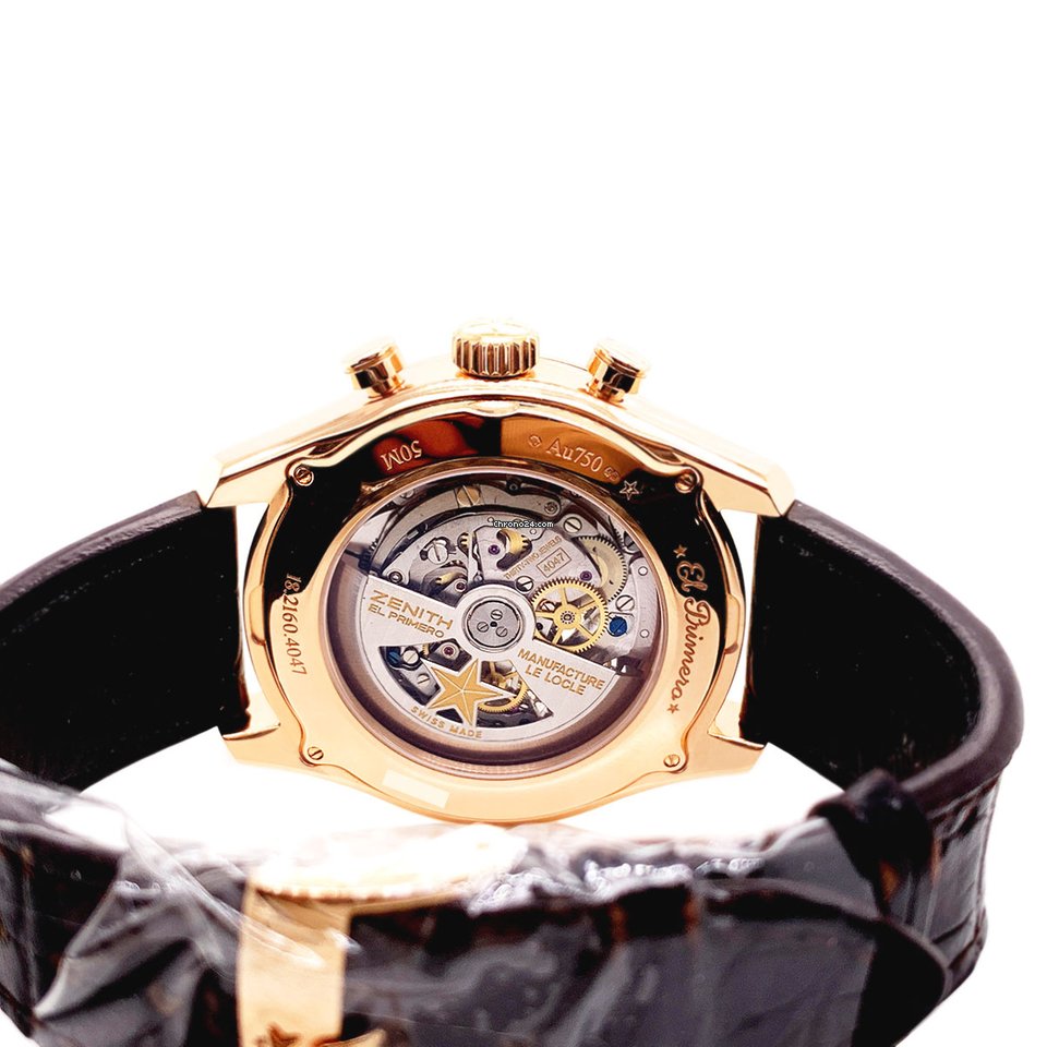 Zenith El Primero Chronomaster Mens watch Unisex Automatic Rose gold 18.2160.4047 01.C713 Replica 5