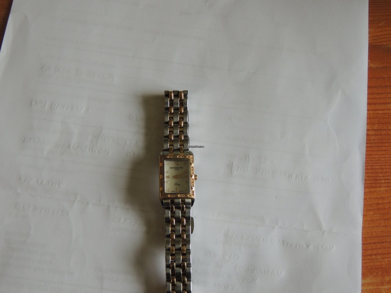 IMG_9081 Raymond Weil Tango Womens watch Quartz Gold Steel 5971-SPS-00995 Replica 5
