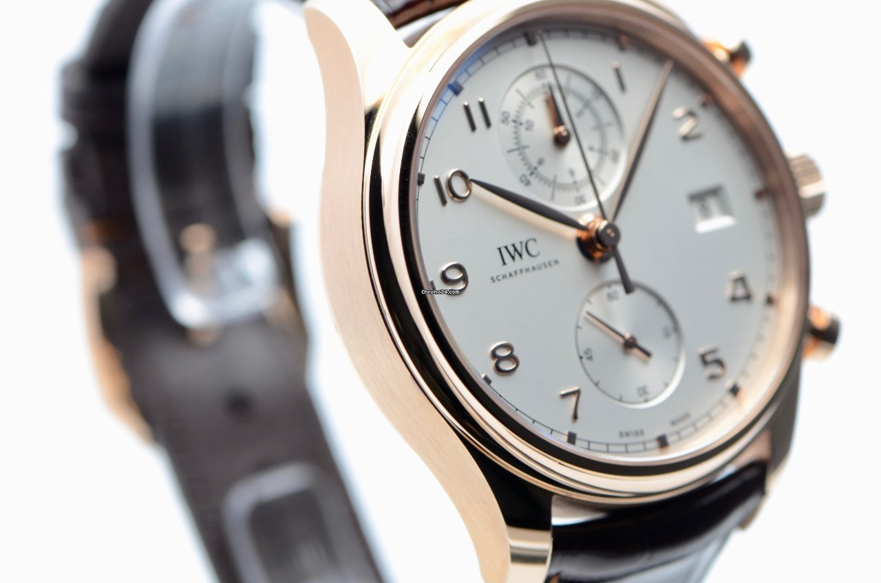 IWC Portuguese Chronograph Mens watch Unisex Automatic Rose gold IW390301 Replica 5