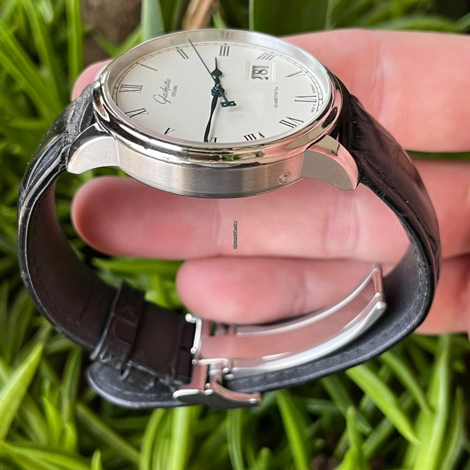 IMG_9081 Glashutte Original Senator Panorama Date Mens watch Unisex Automatic Steel 100-03-32-42-04 Replica 5