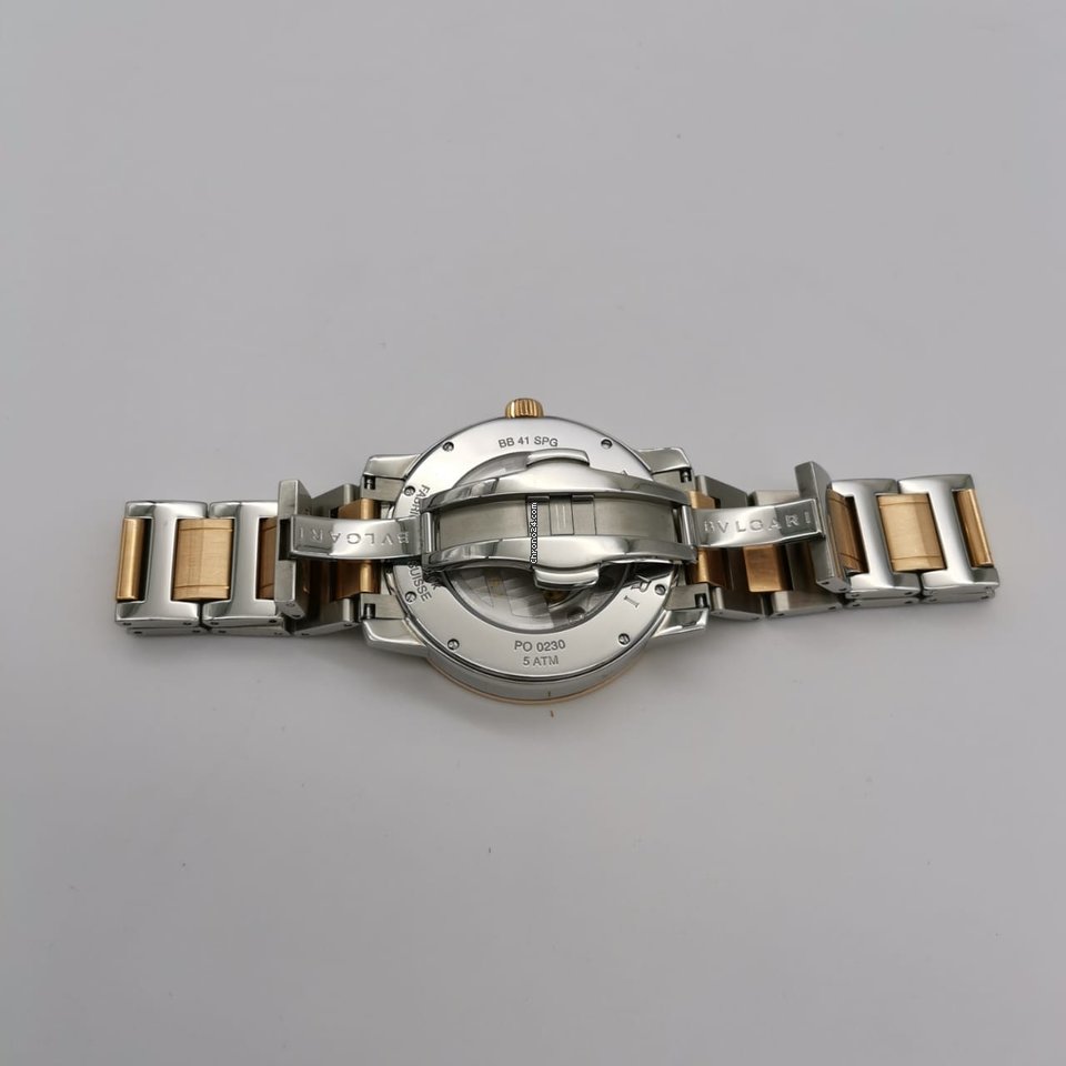 IMG_9081 Bulgari Bulgari Mens watch Unisex Automatic Gold Steel BB41SPG Replica 5