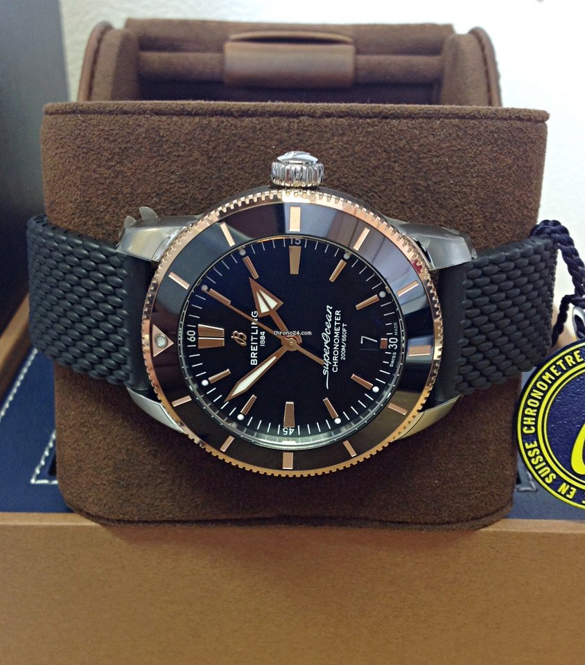 IMG_9081 Breitling Superocean Heritage Mens watch Unisex Automatic Gold Steel UB2030121B1S1 Replica 5