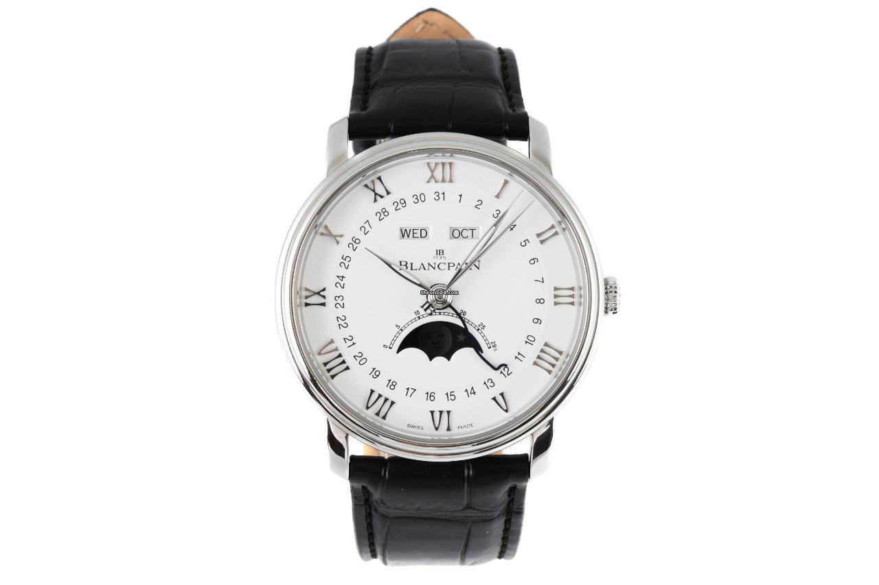 Blancpain Villeret Quantieme Complet Mens watch Unisex Automatic Steel 6654-1127-55B Replica 5