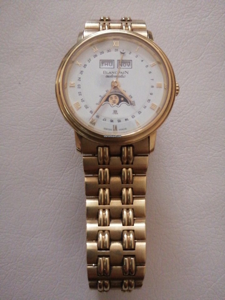 IMG_9081 Blancpain Leman Ultra Slim Mens watch Unisex Automatic Yellow gold 2100112711 Replica 5