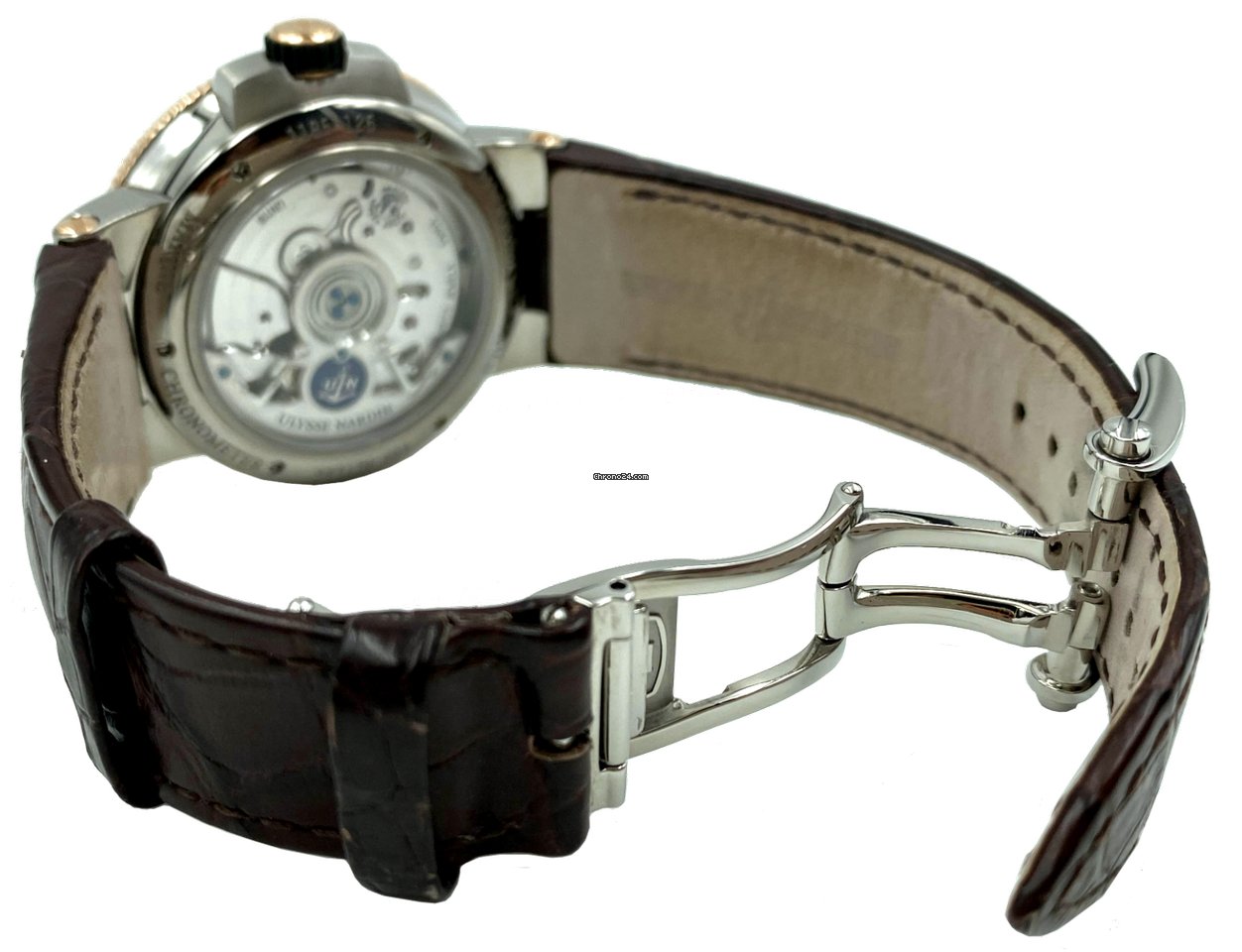 Ulysse Nardin Marine Chronometer Manufacture Mens watch Unisex Automatic Gold Steel 1185-126-3T 45 Replica 5