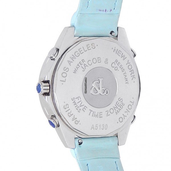 IMG_9081 Jacob & Co. Five Time Zone Womens watch Quartz Steel JC-123 Replica 5