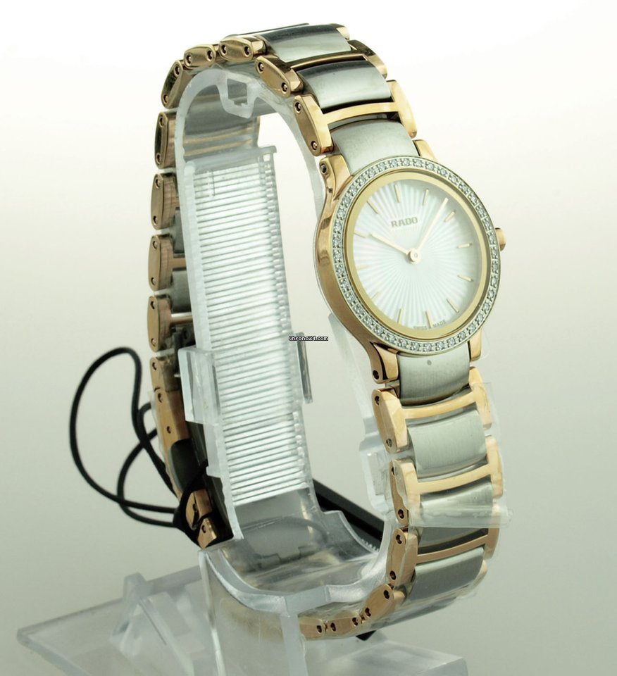 IMG_9081 Rado Centrix Womens watch Quartz Gold Steel R30218923 Replica 5