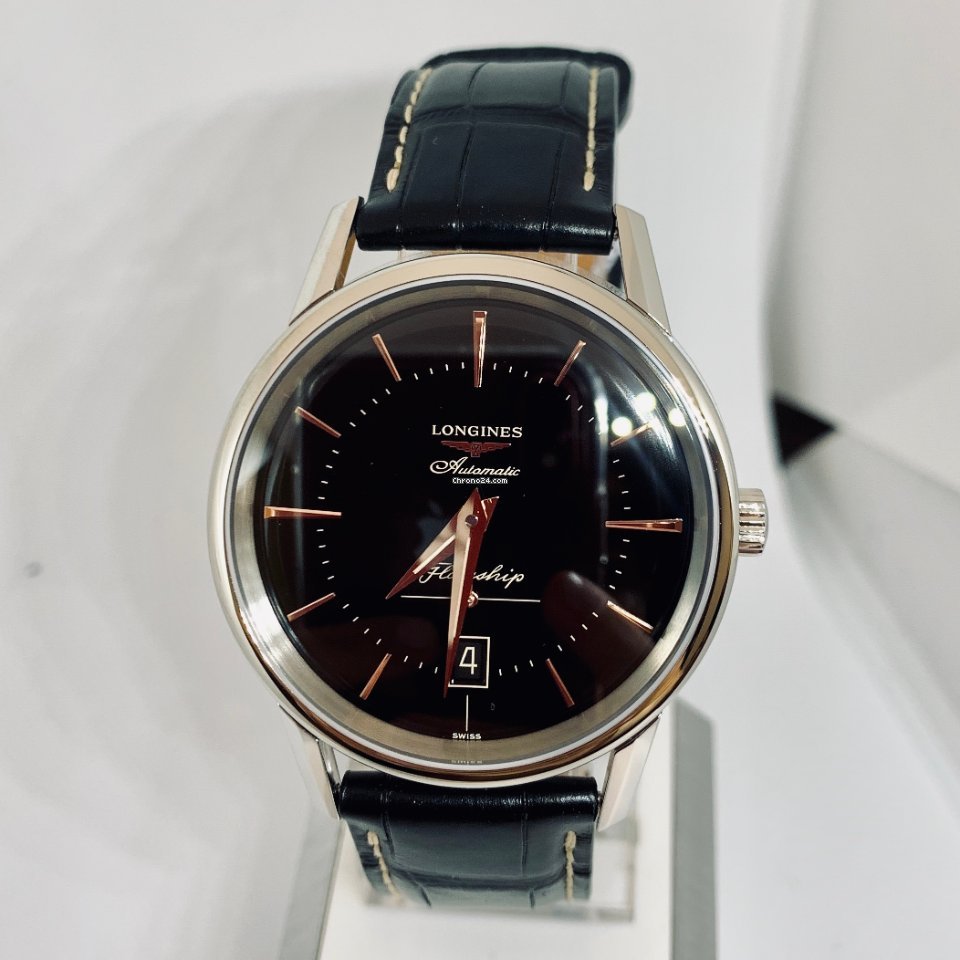 IMG_9081 Longines Flagship Heritage Mens watch Unisex Automatic Steel L4.795.4.58.0 Replica 5
