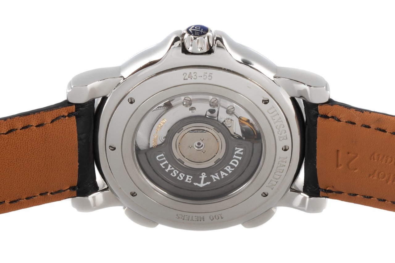 IMG_9081 Ulysse Nardin Dual Time Mens watch Unisex Automatic Steel 243-55 Replica 5