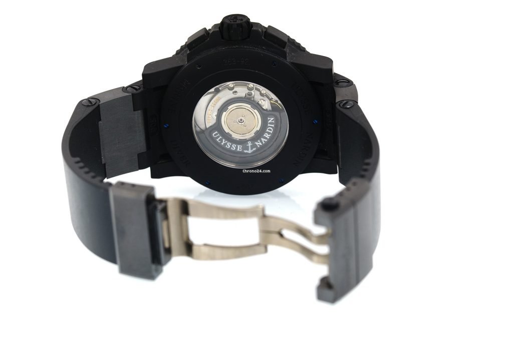 IMG_9081 Ulysse Nardin Diver Black Sea Mens watch Unisex Automatic Steel 353-92 Replica 5