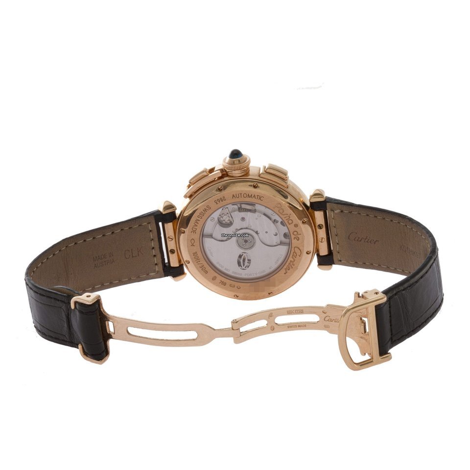 IMG_9081 Cartier Pasha Mens watch Unisex Automatic Rose gold W3019951 Replica 5