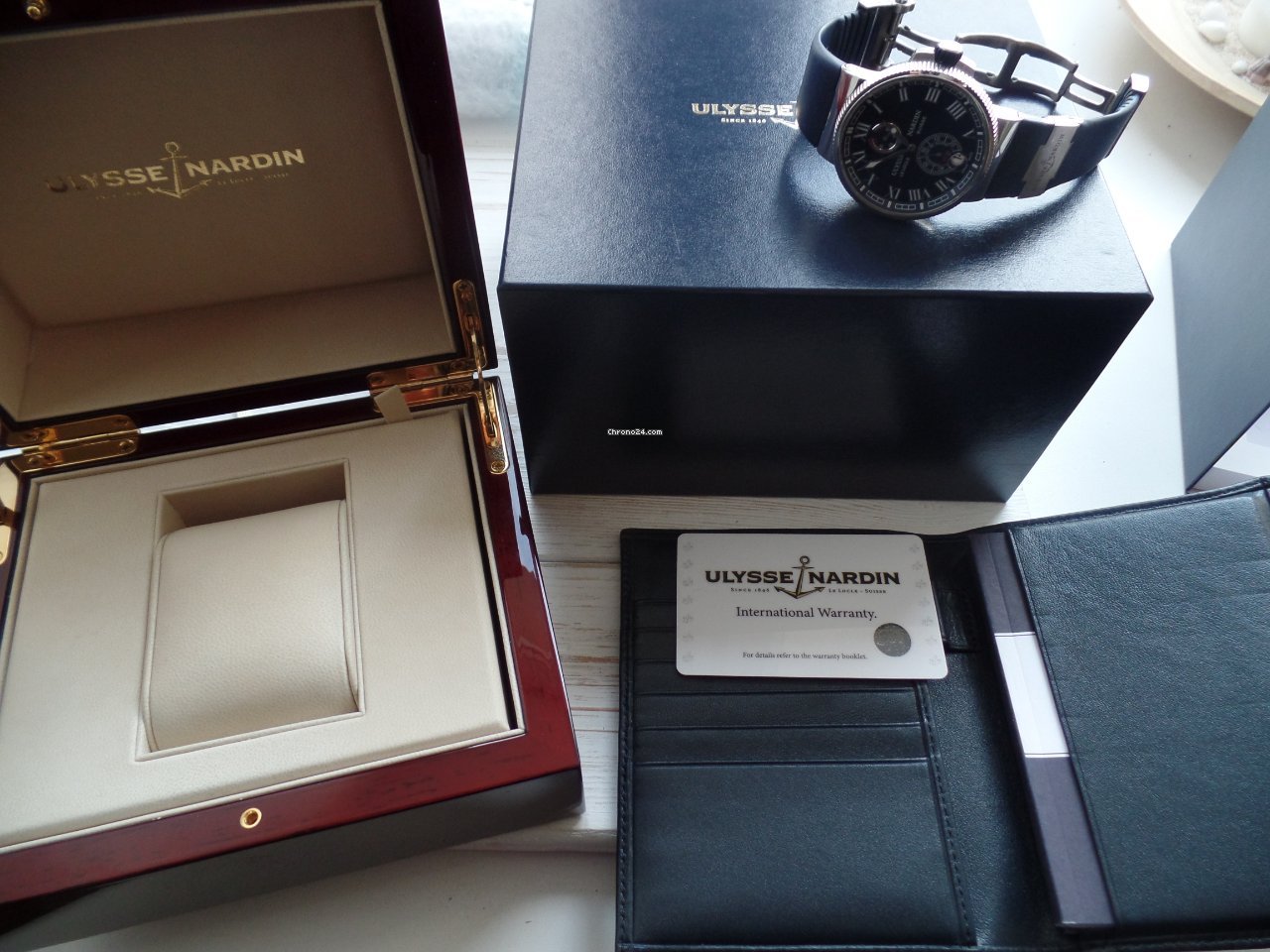 IMG_9081 Ulysse Nardin Marine Chronometer Manufacture Mens watch Unisex Automatic Steel 1183-126-3 43 Replica 5