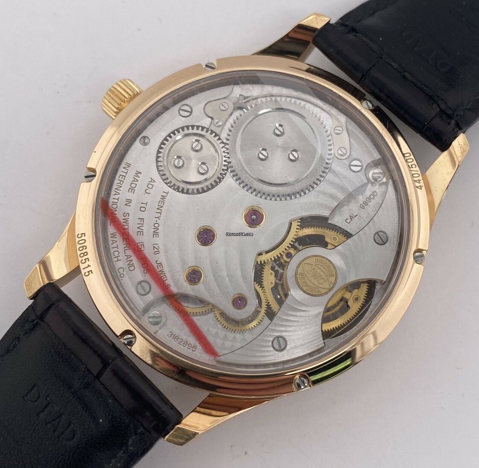 IMG_9081 IWC Portuguese Tourbillon Mens watch Unisex Manual winding Rose gold IW544705 Replica 5