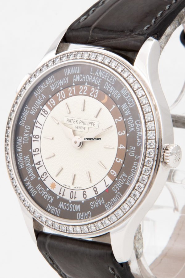 IMG_9081 Patek Philippe World Time Womens watch Automatic White gold 7130G-001 Replica 5